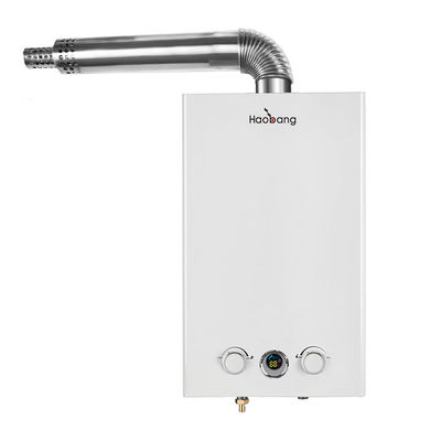 10 litre 220V gazlı su ısıtıcısı zorla egzoz tipi Beyaz LED 20Kw