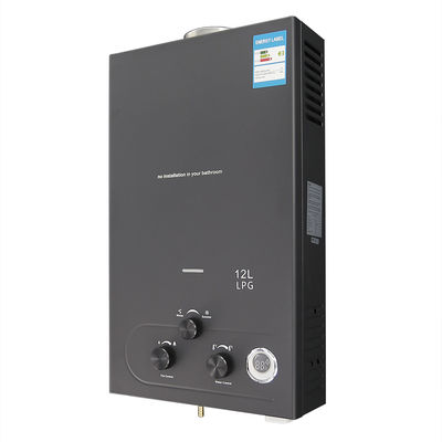 Duş odası gaz su ısıtıcısı 12L 24KW korozyona dayanıklı siyah