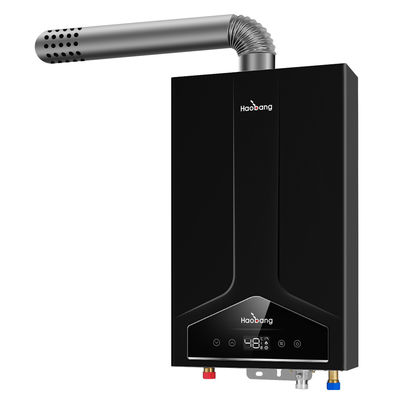 Maksimum sıcaklığı 85°C'ye ulaşan ve LED/LCD ekranı olan sabit performanslı dengelenmiş gazlı su ısıtıcısı